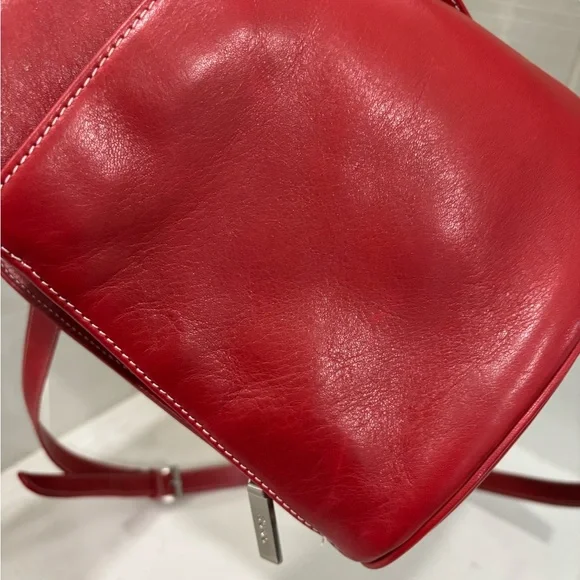 HOBO Red Leather Crossbody Bag - Picture 9 of 11